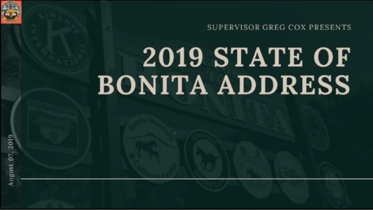 Keep informed about community happenings. View the latest information from the 2019 State of Bonita Address Presentation.