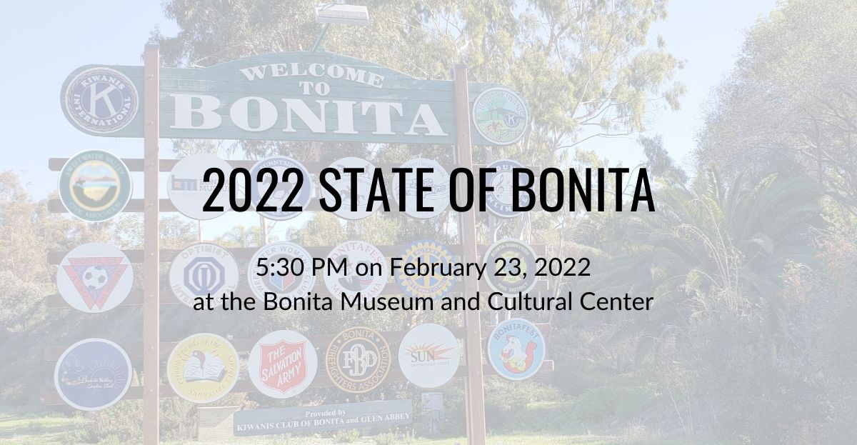 SVCA extends a personal invitation to join us at an upcoming 2022 State of Bonita Meeting with Supervisor Nora Vargas. Read more.