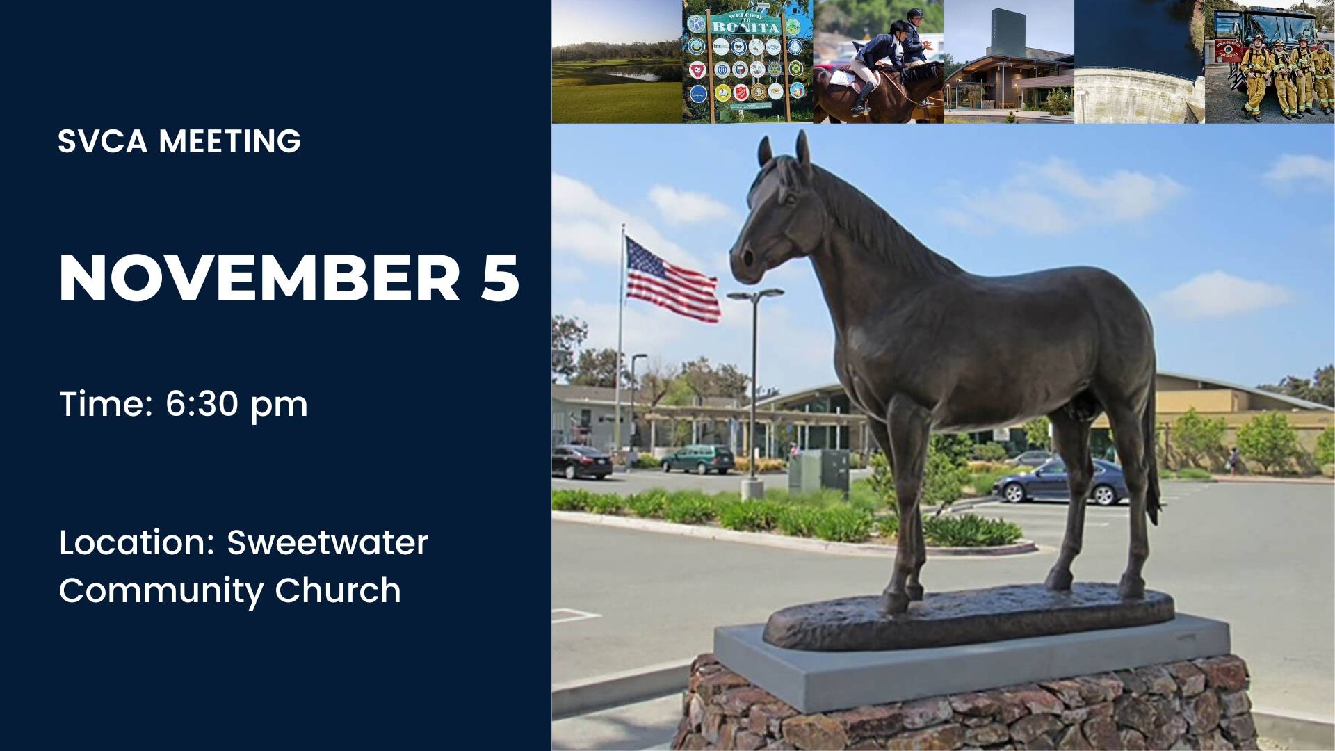 Please join the SVCA for their upcoming November 5 meeting to discuss news and important information on community topics. Read more.