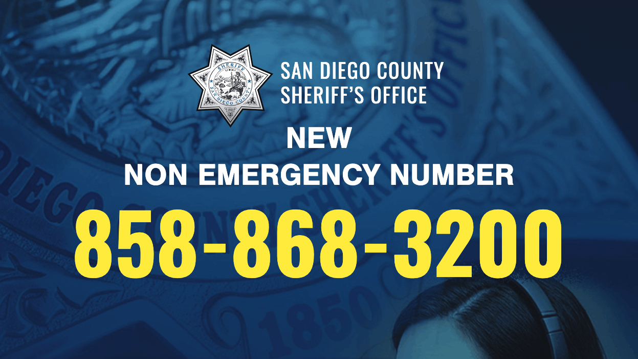 San Diego Sheriff's Office launched new non-emergency number and QR resources for community access and awareness.